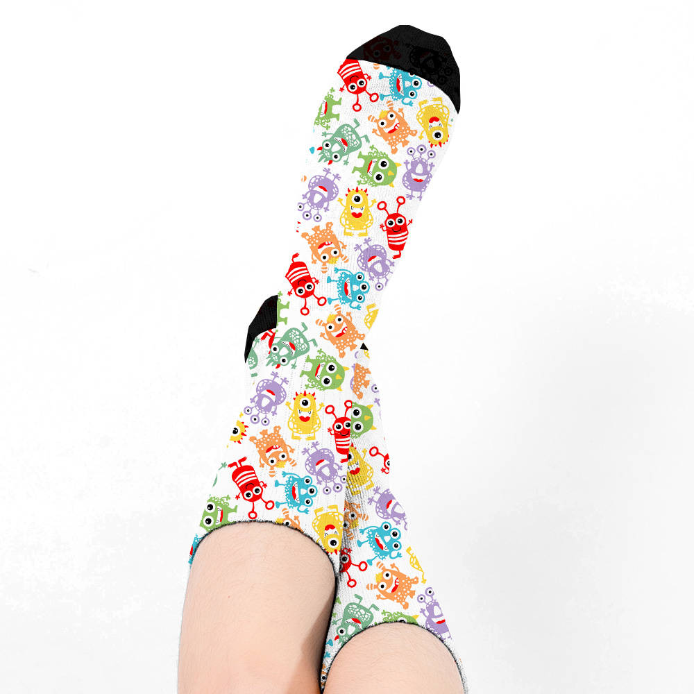 Sevimli Uzaylılar Tasarım Kadın Çorabı