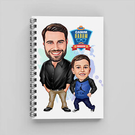  - Şık Baba ve Oğlu Karikatürlü Defter