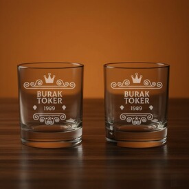  - Şık Tasarımlı İkili Prestige Glass Viski Bardağı