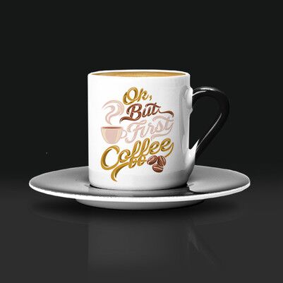 Şık Tasarımlı Kahve Fincanı - Thumbnail