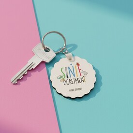  - Sınıf Öğretmeni İçin Papatya Anahtarlık