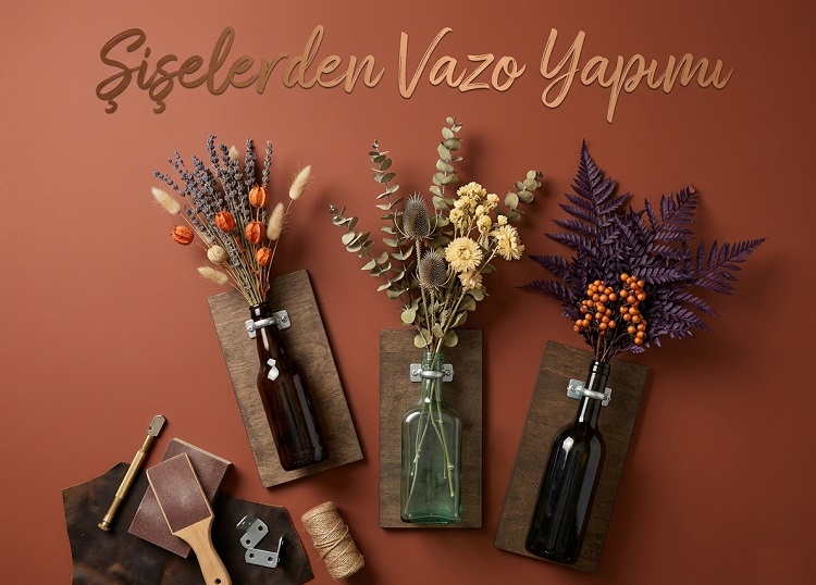 Şişelerden Vazo Yapımı