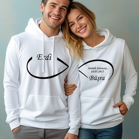  - Sonsuza Dek Seninle Kapşonlu Sevgili Sweatshirt