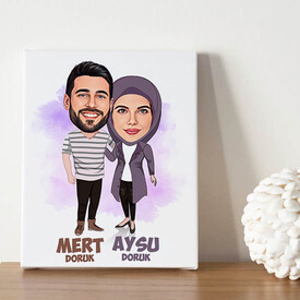  - Sonsuza Dek Seninle Sevgilim Karikatürlü Tablo