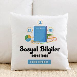  - Sosyal Bilgiler Öğretmenlerine Özel İsimli Yastık