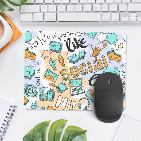 Sosyal Medya Tasarımlı Mousepad