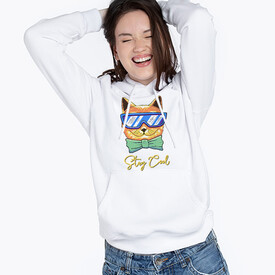  - Stay Cool Tasarımlı Kapşonlu Kadın Sweatshirt