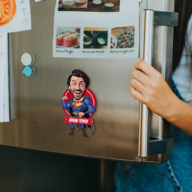 Süper Kahraman Karikatürlü Buzdolabı Magneti - Thumbnail