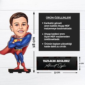 Süper Karakter Erkek Çocuk Karikatürlü Biblo - Thumbnail