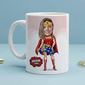  - Süper Kız Karikatürlü Kupa Bardak