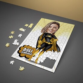  - Süper Kız Karikatürlü Puzzle