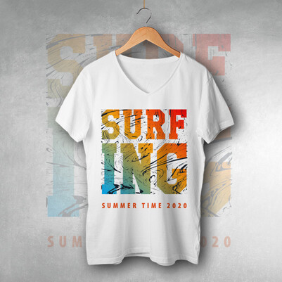 Surf ING Tasarım Unisex Tişört - Thumbnail