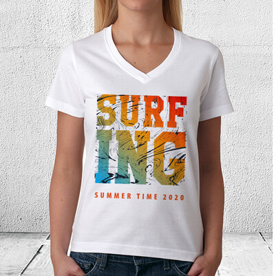 Surf ING Tasarım Unisex Tişört - Thumbnail