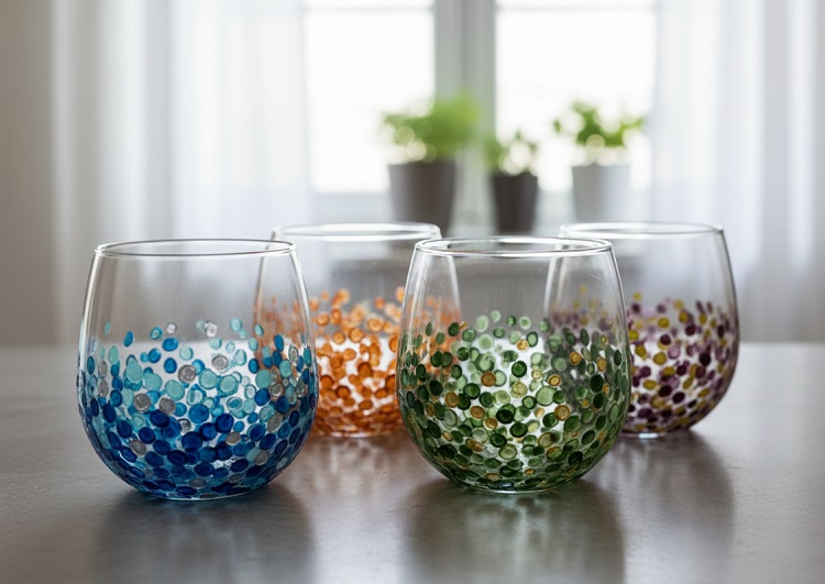 Süslü Cam Bardak Yapımı