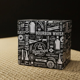 Süslü Tasarımlı İsimli İkili Viski Bardağı - Thumbnail