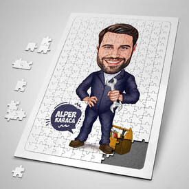  - Tamir İşleri Seven Erkek Karikatürlü Puzzle