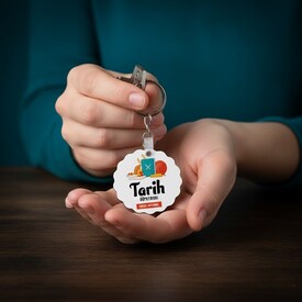  - Tarih Öğretmenlerine Hediye Papatya Anahtarlık