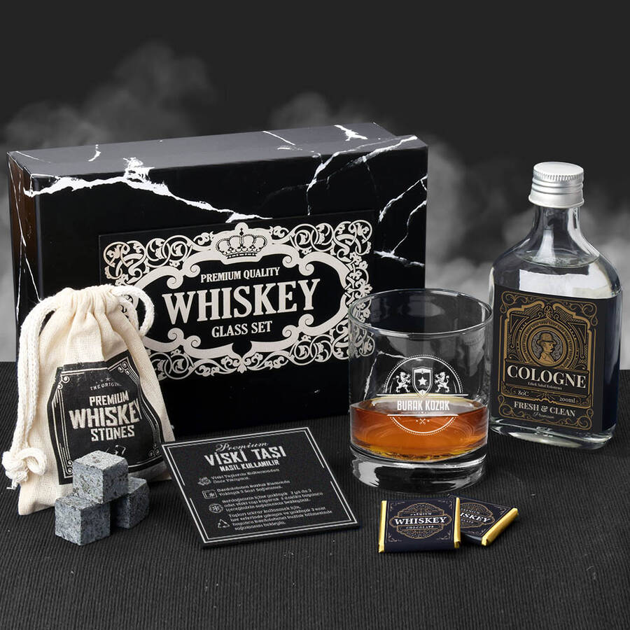 Tasarım Viski Bardağı ve Kolonya Whiskey Set