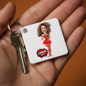  - Tatlı Cadı Karikatürlü Anahtarlık