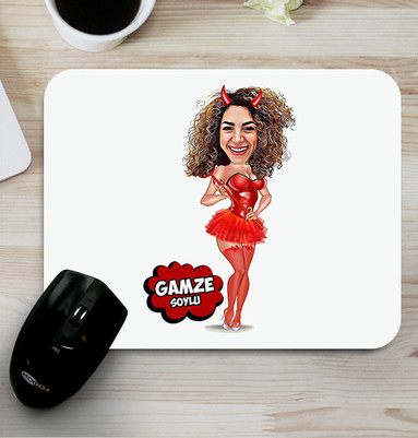  - Tatlı Cadı Karikatürlü Mouse Pad