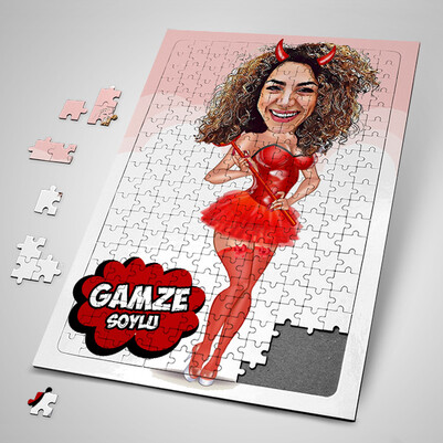  - Tatlı Cadı Karikatürlü Puzzle