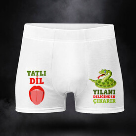 Tatlı Dil Komik Erkek Boxer - Thumbnail