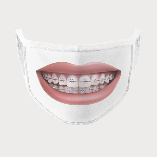 Telli Dişler Yıkanabilir Tasarım Maske