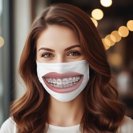  - Telli Dişler Yıkanabilir Tasarım Maske