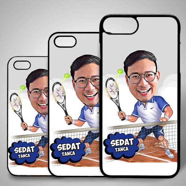 Tenis Oyuncusu Karikatürlü Iphone Kapak