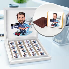  - Tesisatçı Erkek Karikatürlü Çikolata Kutusu