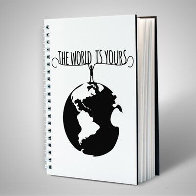 The World Is Yours Motto Defter - Thumbnail