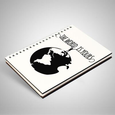 The World Is Yours Motto Defter - Thumbnail