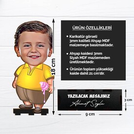 Tontiş Erkek Çocuk Karikatürlü Biblo - Thumbnail