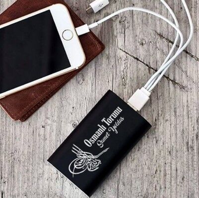  - Tuğra Motifli İsme Özel Powerbank