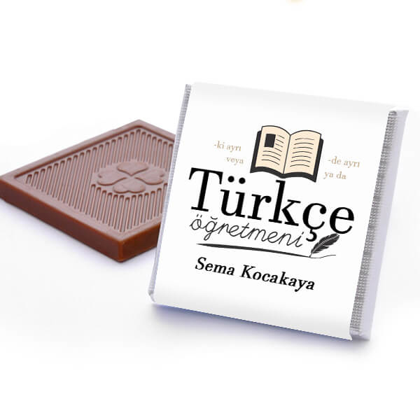 Türkçe Öğretmenine Hediye Çikolata Kutusu
