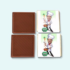 Usta Aşçı Karikatürlü Çikolata Kutusu - Thumbnail