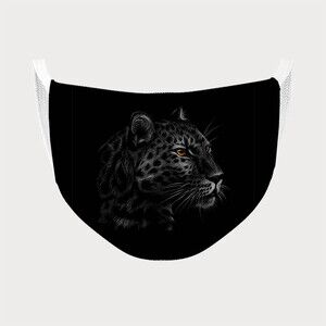 Vahşi Leopar Tasarımlı Ağız Maskesi - Thumbnail