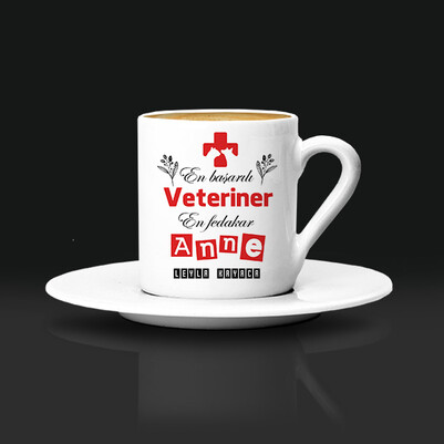 Veteriner Anneye Hediye Kahve Fincanı - Thumbnail