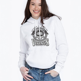 Viking Kuru Kafa Tasarımlı Kapşonlu Kadın Sweatshirt - Thumbnail