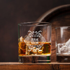 Viski Severlere Hediye Kişiye Özel Viski Bardağı - Thumbnail
