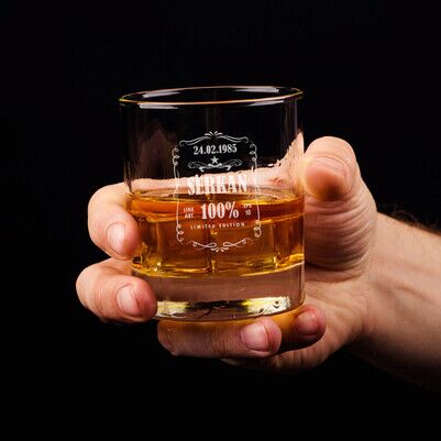 Viski Severlere Özel İsimli Viski Bardağı - Thumbnail