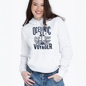  - Voyager Tasarımlı Kapşonlu Kadın Sweatshirt