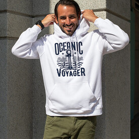 Voyager Tasarımlı Kapşonlu Sweatshirt - Thumbnail