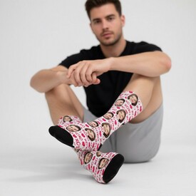  - XOX Tasarımlı Karikatürlü Sevgiliye Esprili Çorap