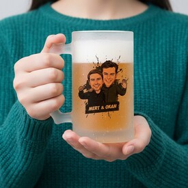  - Yakın Dostlar Karikatürlü Bira Bardağı