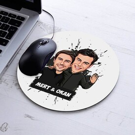 Yakın Dostlar Karikatürlü Mousepad - Thumbnail