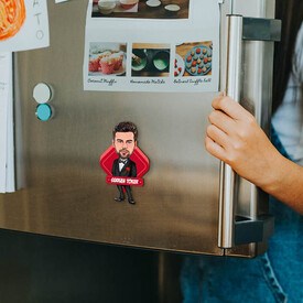 Yakışıklı Damat Karikatürlü Buzdolabı Magneti - Thumbnail