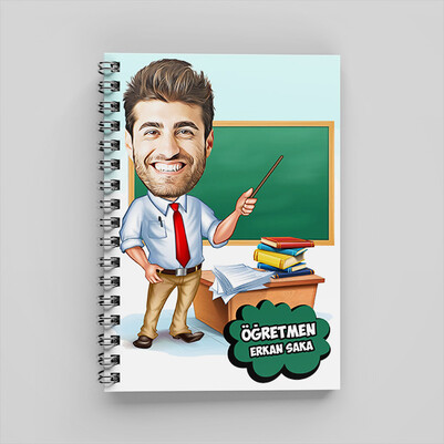 Yakışıklı Hocam Karikatürlü Defter - Thumbnail