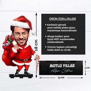 Yakışıklı Noel Baba Karikatürlü Biblo - Thumbnail