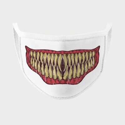 Yaratık Dişleri Tasarımlı Ağız Maskesi - Thumbnail